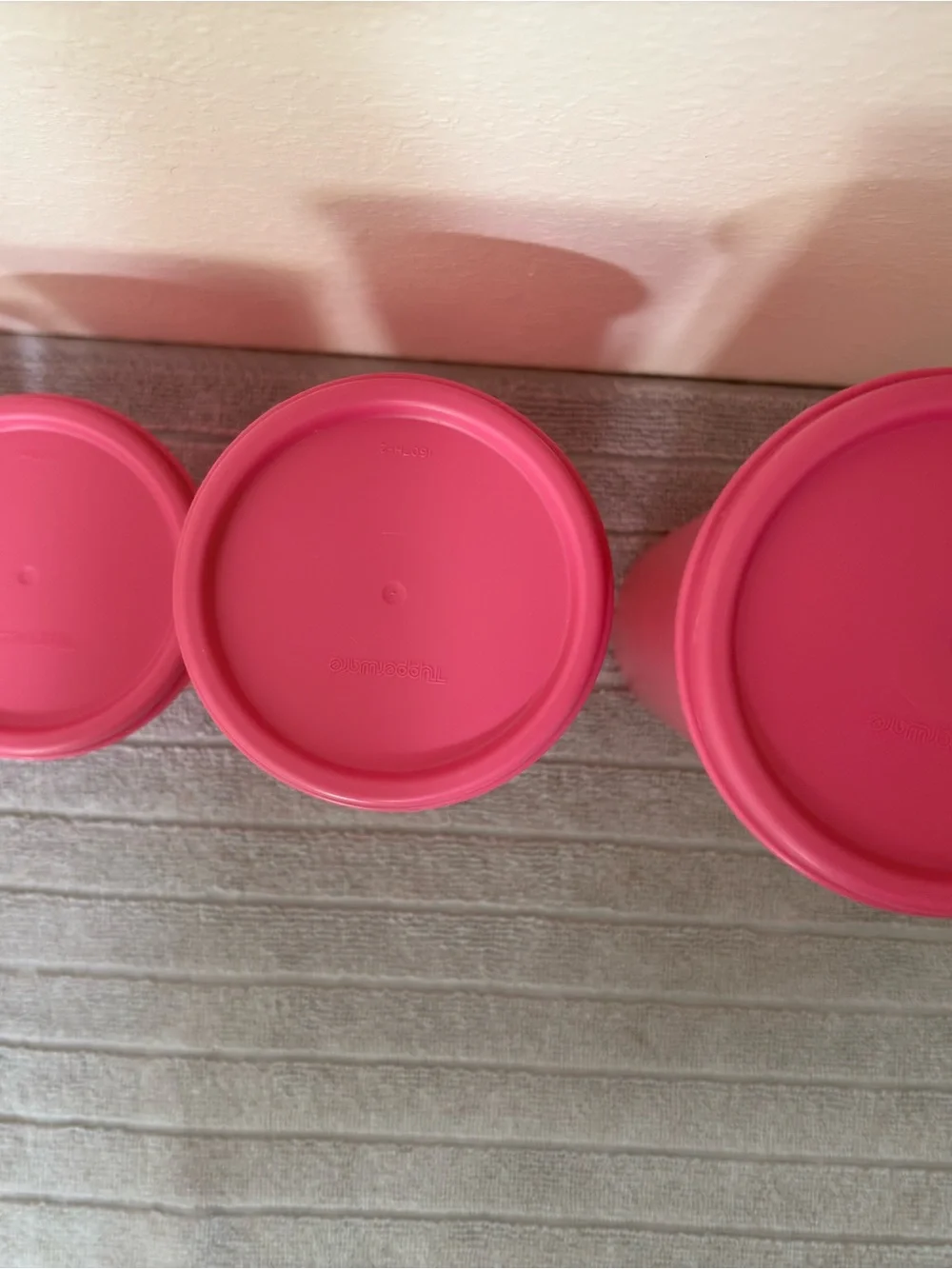 Tupperware set of 4 Pink Food Storage Container
